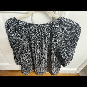 Black and white blouse